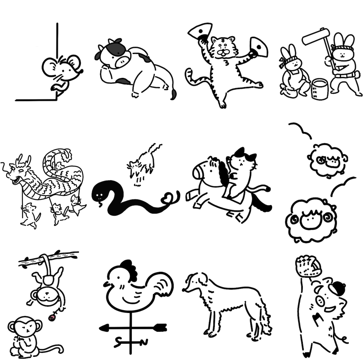 商用利用OK！ゆる～い動物イラスト描きます ゆる～い癒やし系動物ならおまかせください！ イメージ3