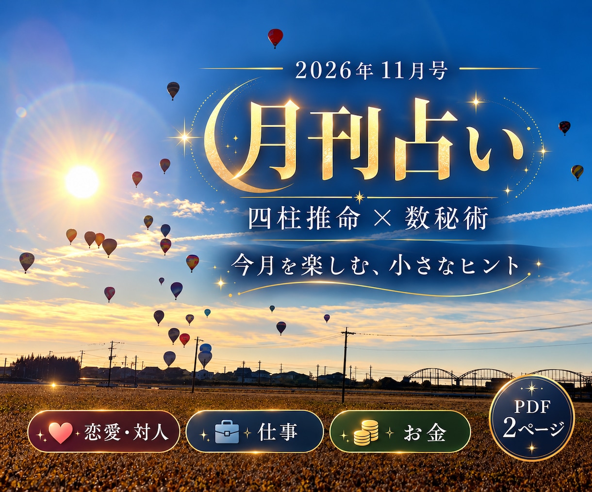 四柱推命×数秘術で11月を読み解きます 恋愛・対人、仕事、お金。今月を楽しむヒント イメージ1