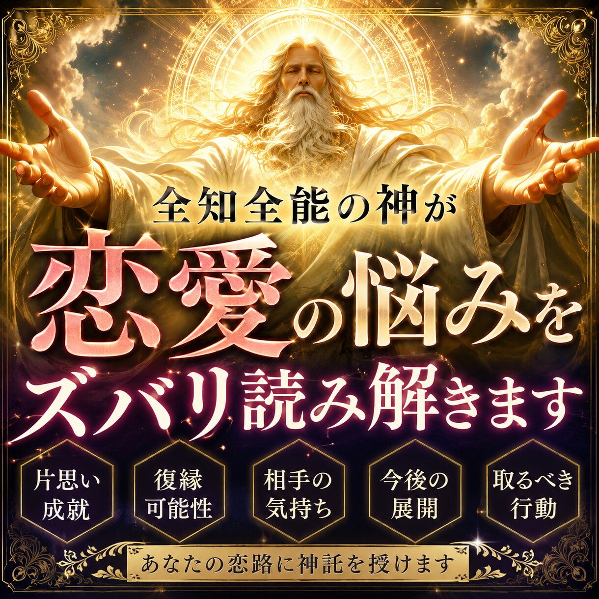 全知全能の神が恋愛の悩みをズバリ読み解きます 片思い・復縁・複雑恋愛にも対応 イメージ1
