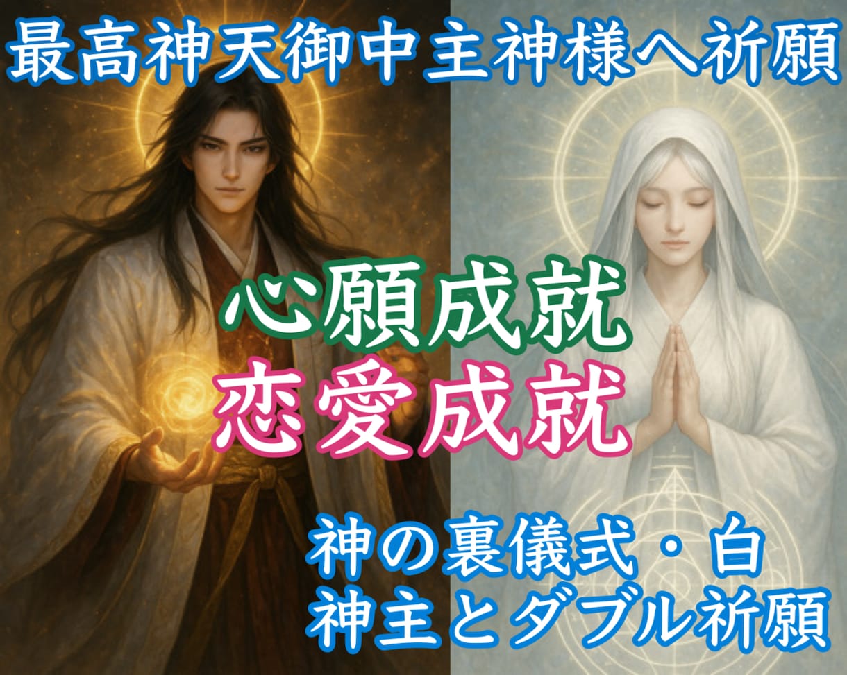 護神符つき。願いを成就させる最強最古の祈祷します 現役神主とダブル祈祷。天御中主神様＋αにあなたの願い創造儀式 イメージ1