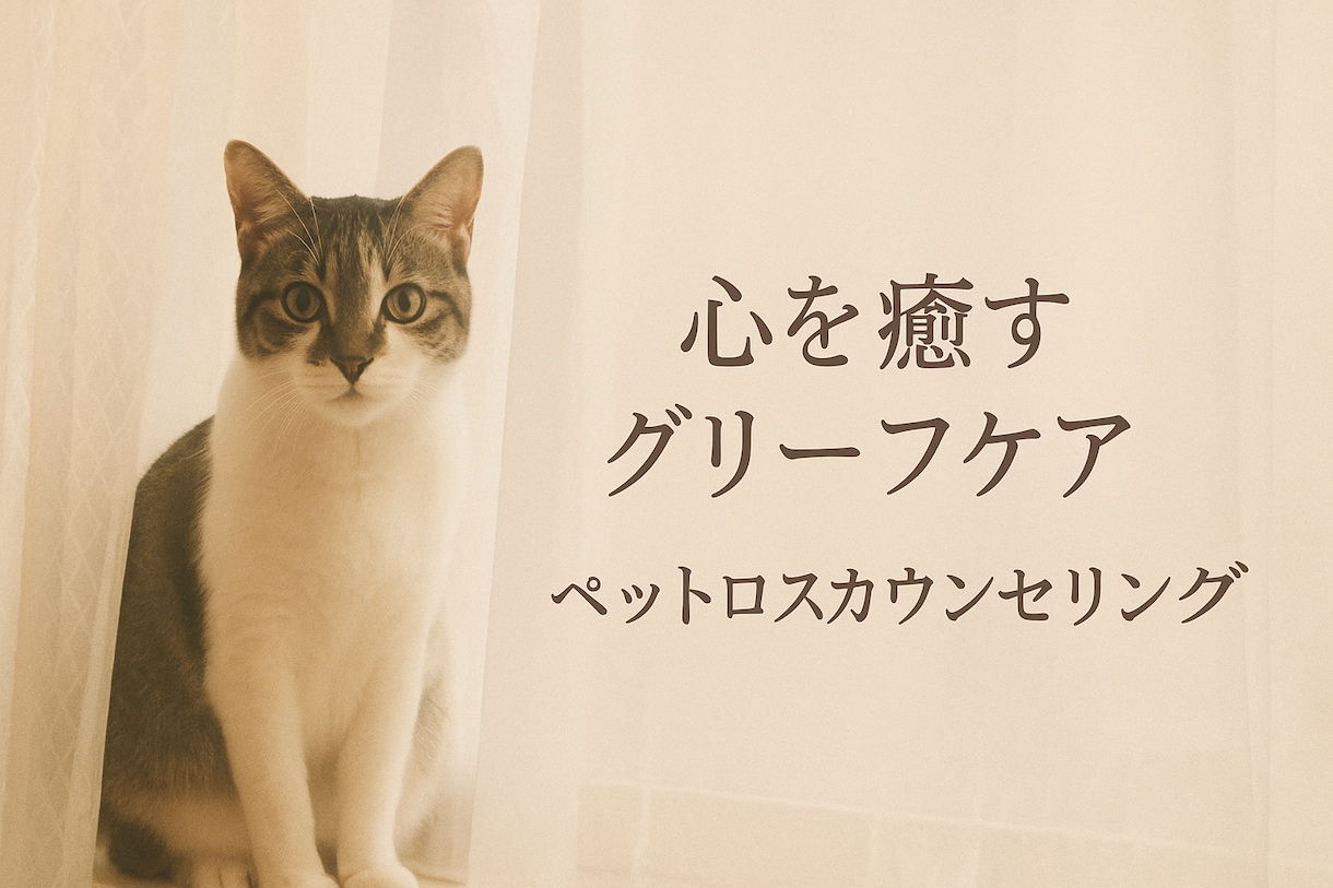 あなたの心に寄り添うグリーフケア。お話お聞きします 大切な家族を喪った悲しみに寄り添います イメージ1