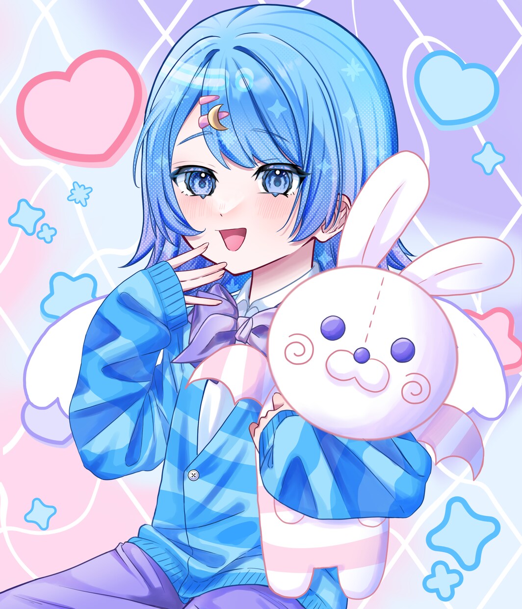 ポップで可愛いイラスト描きます アニメ調の絵でミニキャラから等身キャラまで描きます。 イメージ6