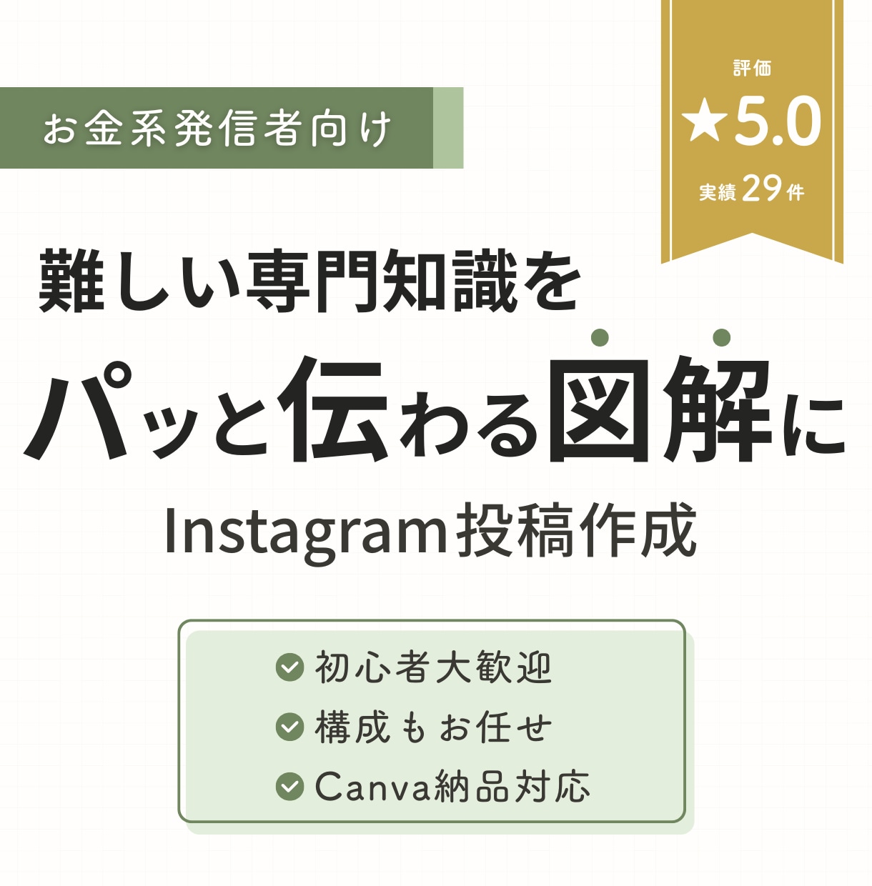お金系Instagram投稿を分かる図解で作ります FP2級の知識で、"内容のズレなく"安心して任せてOK イメージ1