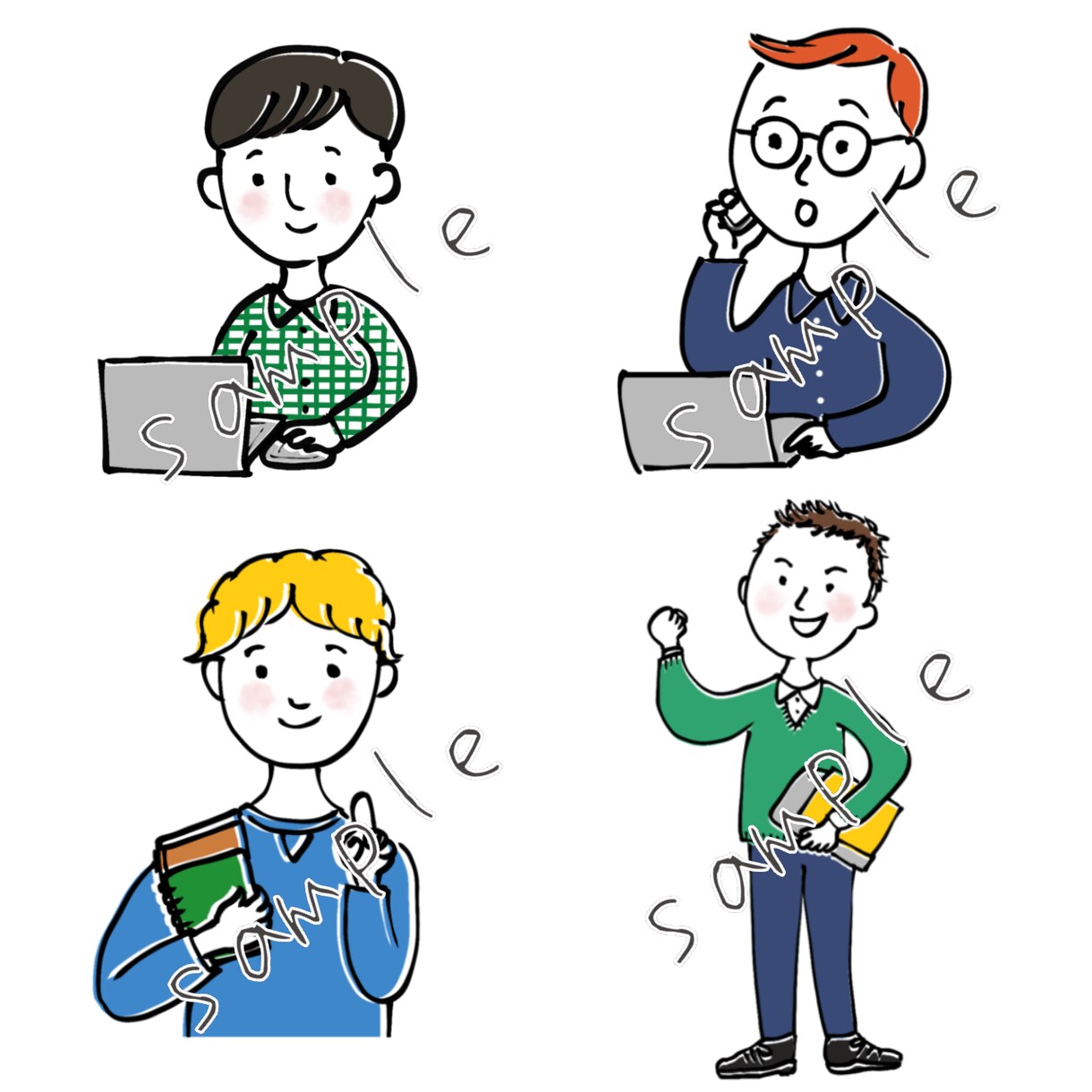 SNSや各種サイト、紙面に使えるイラスト描きます 商用利用OK！似顔絵やオリジナルキャラの作成も可能です◎ イメージ3
