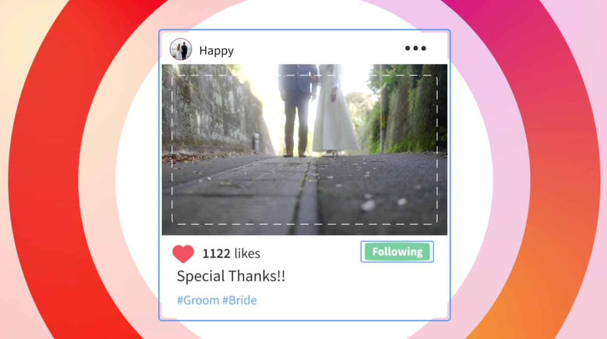 インスタグラム風！オープニングムービー作ります 【ゲスト注目！】プロが作る結婚式オープニングムービー イメージ7
