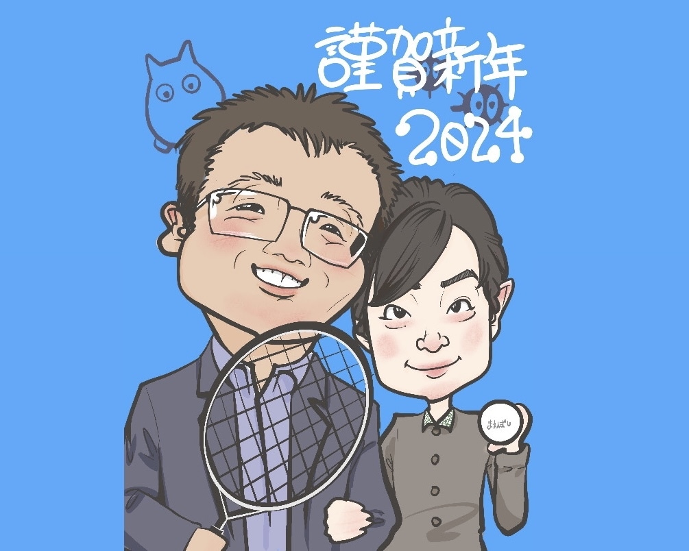 ユニークで面白い似顔絵で初笑い年賀状デザインします 駆け込みOK！世界で1つだけのかわいい似顔絵を作成いたします イメージ6