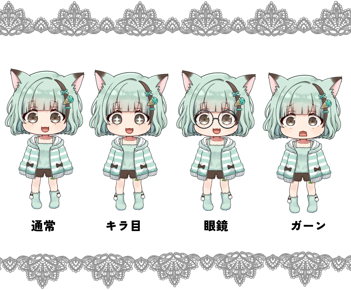 デフォルメVtuber用モデル制作します 可愛いミニキャラLive2Dをキャラデザ～モデリングまで！ イメージ5