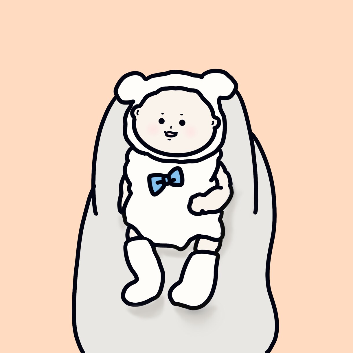 赤ちゃんのゆるい似顔絵やSNSのアイコン描きます 赤ちゃんのオリジナルゆるかわイラスト イメージ4