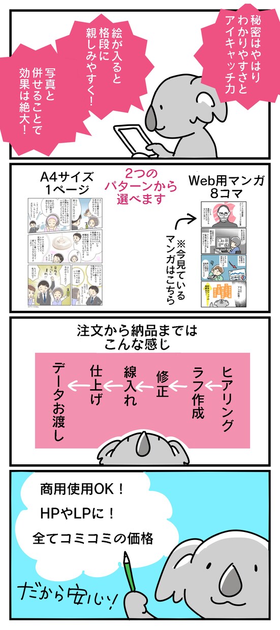 あなたのお仕事や商品をわかりやすくPRします パッと目をひき、読みやすい広告漫画を描きます！ イメージ3