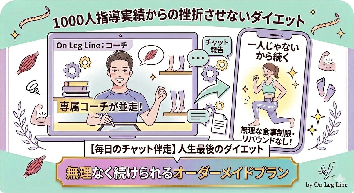 ダイエットが続かない貴方！！１カ月密着で指導します 無理な食事制限・リバウンド一切なし！プロの指導で理想の体へ イメージ1