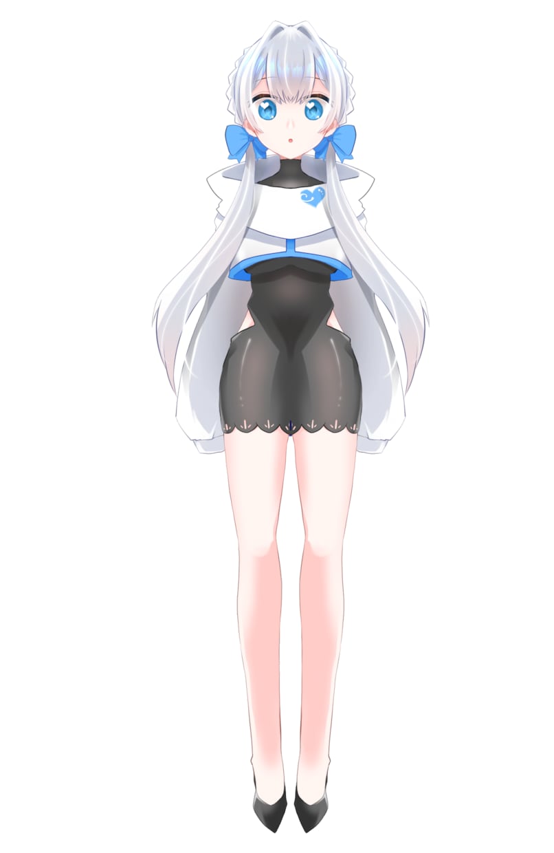 全身立ち絵を販売します 白と青色の綺麗&かわいい女の子の立ち絵です！ イメージ9