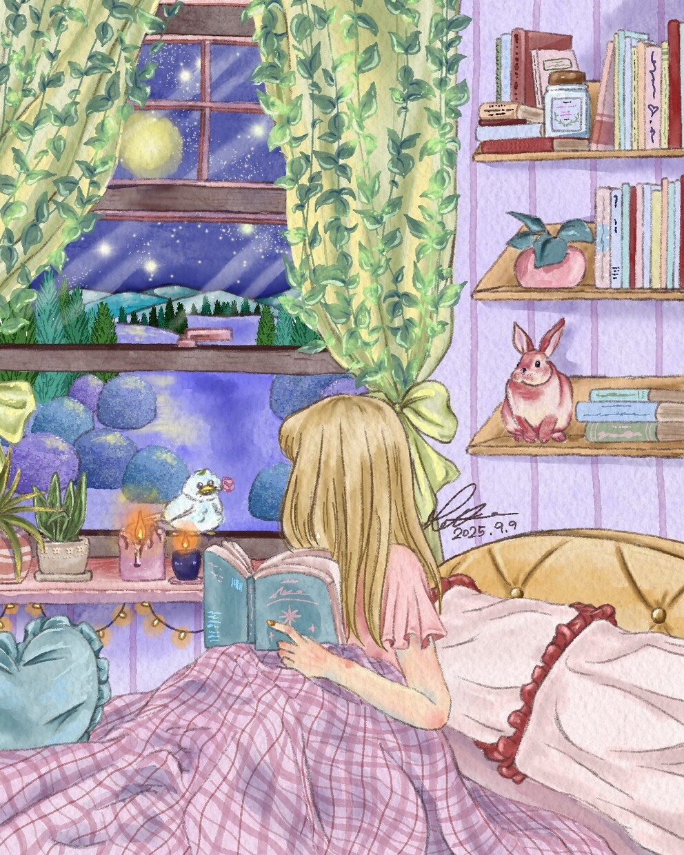 電子書籍や音楽配信用ジャケ写のカバーイラスト描ます 絵本のようなレトロ可愛い1枚絵をデザイン♡ イメージ1
