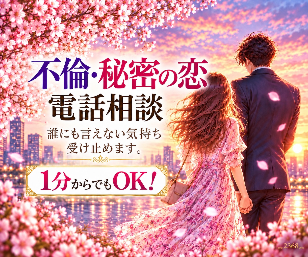 不倫・秘密の恋・複雑愛のお話しお聴きします 誰にも言えない気持ちをそのまま全て受け止めます！1分でもOK イメージ1