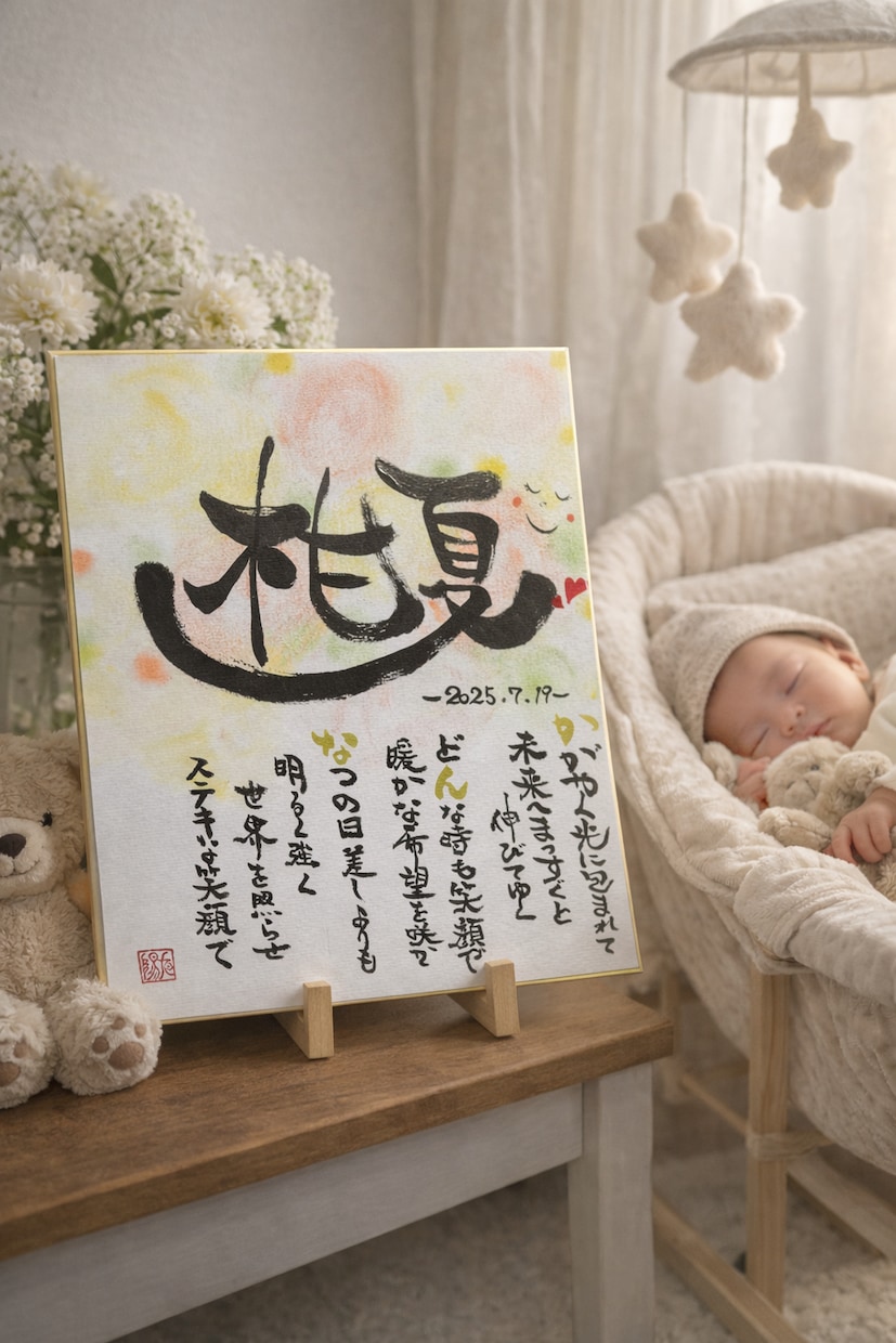 大切な想いを形にする命名書を作ります 世界にたった1つの名前の贈り物。 イメージ1
