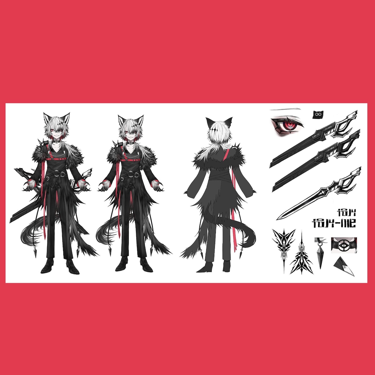 Vtuberモデル･イラスト一括制作いたします 男性中性獣耳キャラはお任せを！ここだけの価格と綺麗なお顔✨️ イメージ7