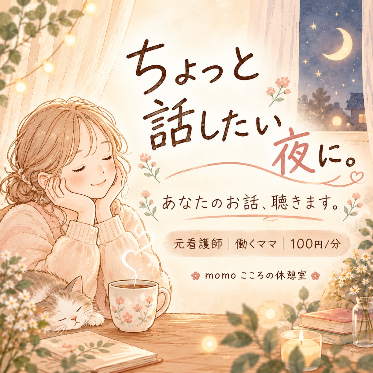 仕事・子育て・人間関係、何でもゆっくり聴きます あなたの気持ちに、そっと寄り添います^ ^ イメージ1