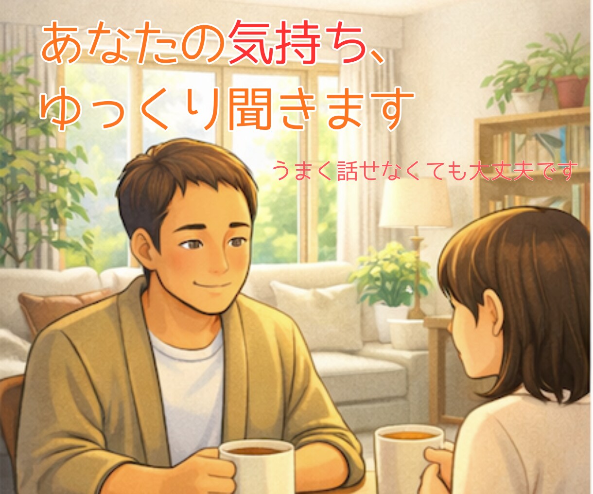 誰にも言えない愚痴・モヤモヤ、ゆっくりお聞きします 愚痴も悩みも、あなたのお話し相手として受け止めます！ イメージ2