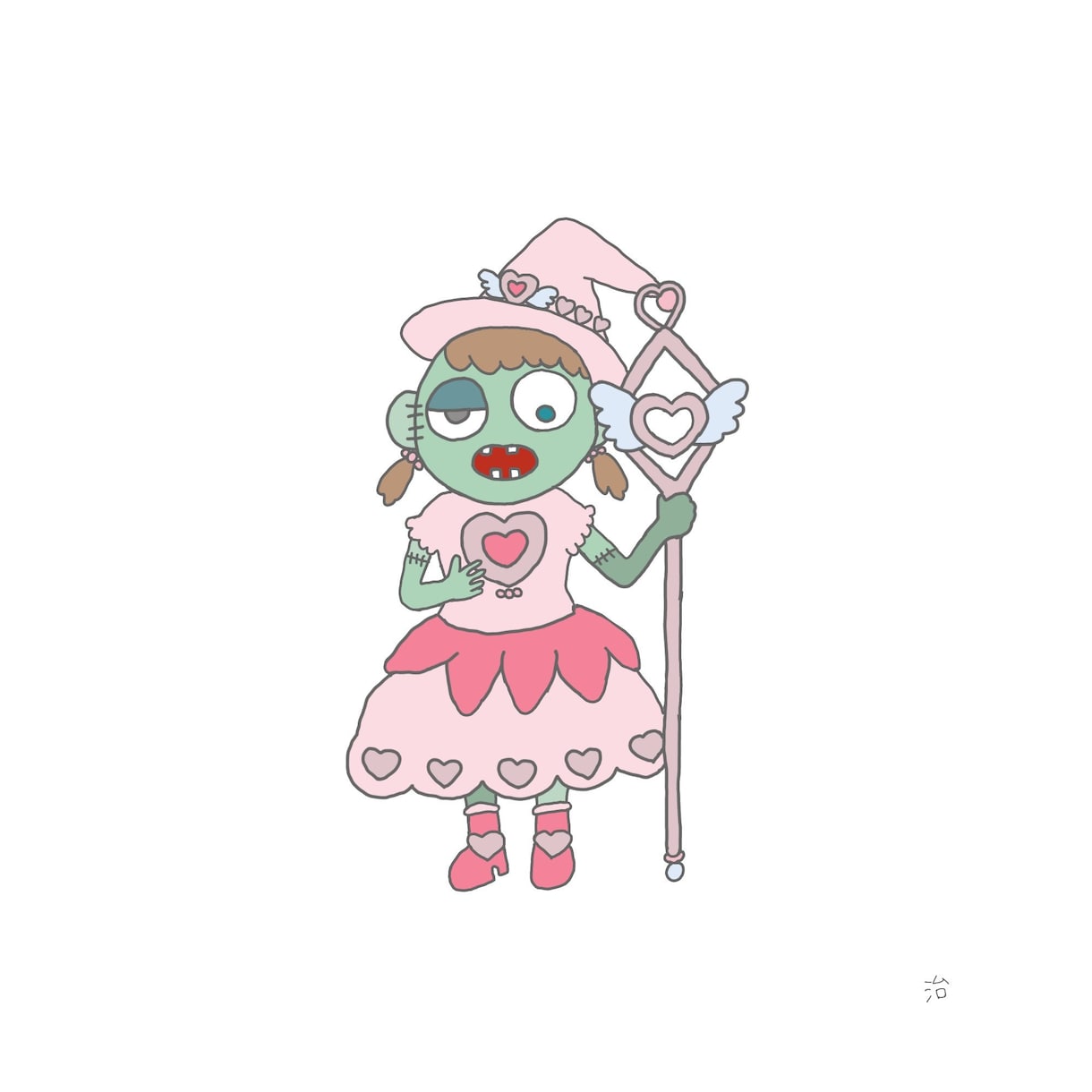 ゾンビをメインにイラスト作成します 可愛くてちょっと不気味、ゾンビの魅力をあなたに！ イメージ6