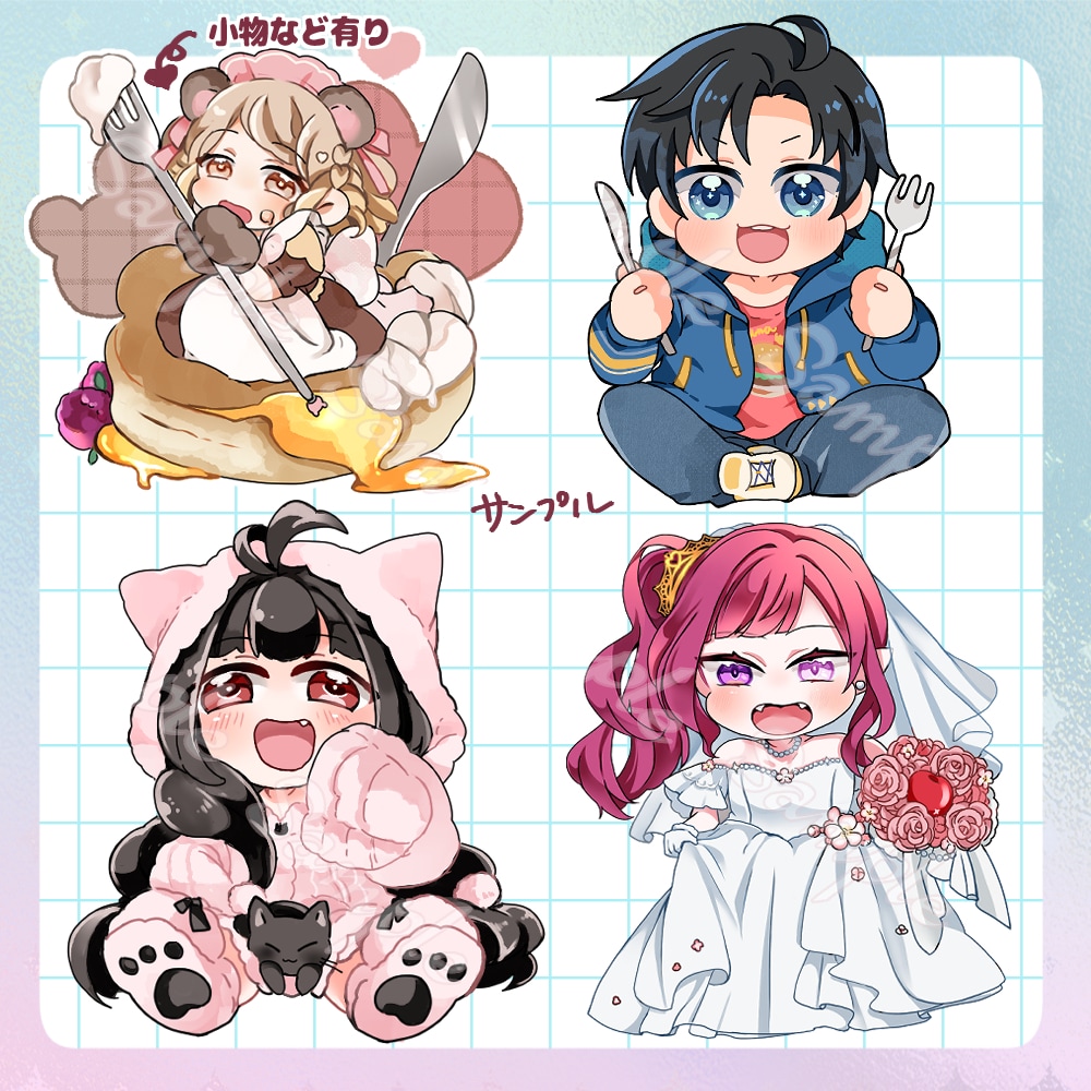 可愛いミニキャラ、デフォルメSD描きます 商用利用可/アイコン/配信用/グッズなどお気軽にご相談下さい イメージ2
