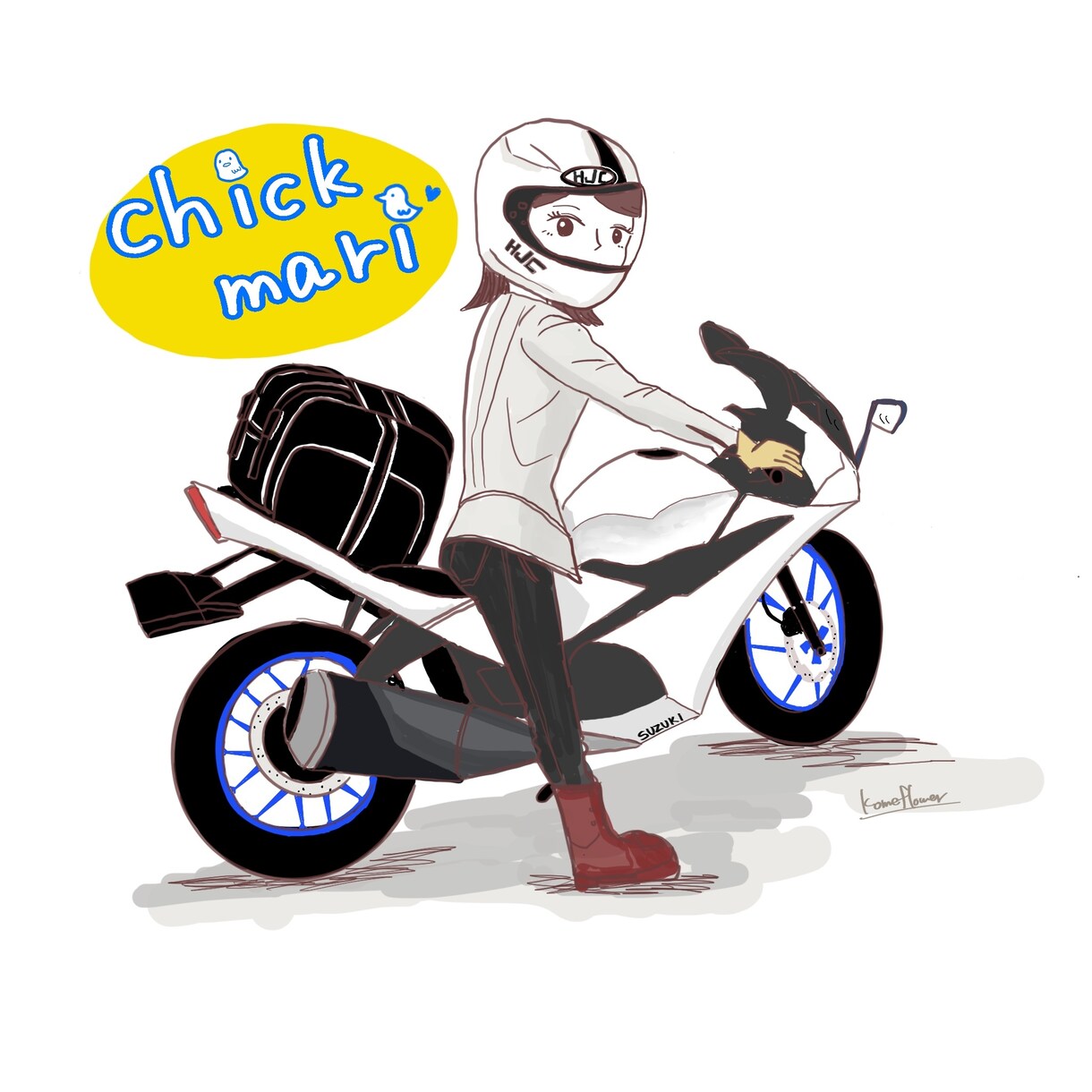バイクイラスト作成します 可愛い絵柄でバイクのイラスト描かせて頂きます！ イメージ8