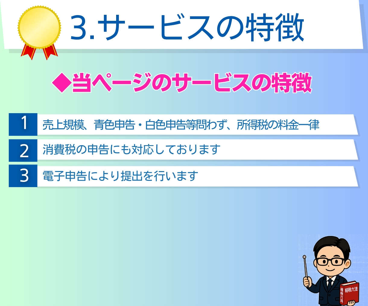 期限後の確定申告｜申告書の作成と提出をします ｜確定申告書の作成と申告の代行｜電子申告｜税理士による対応 イメージ4