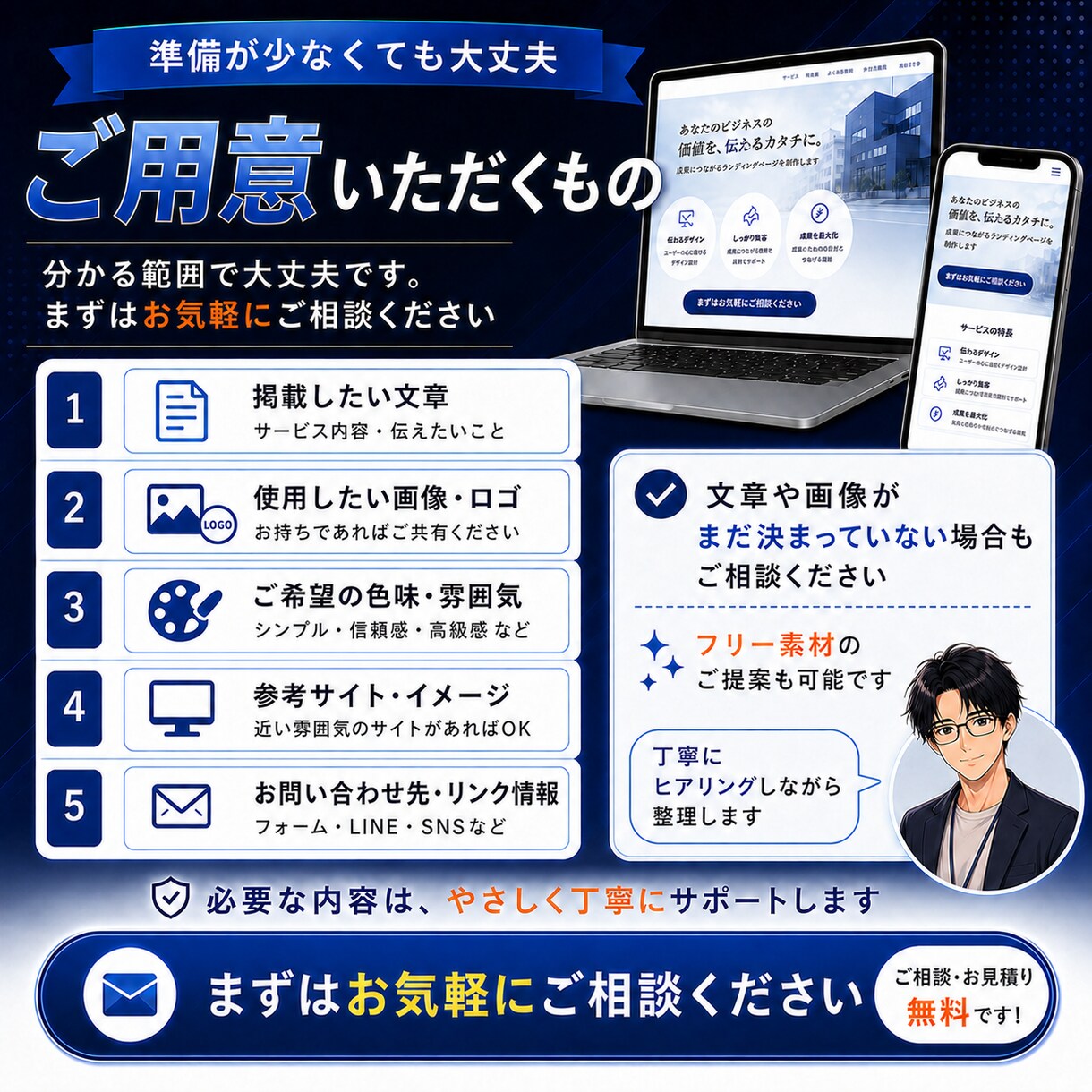 デザインからお任せ！高品質LPを短納期で制作します 現役WebエンジニアがHTML/CSS/JSでLP制作 イメージ4