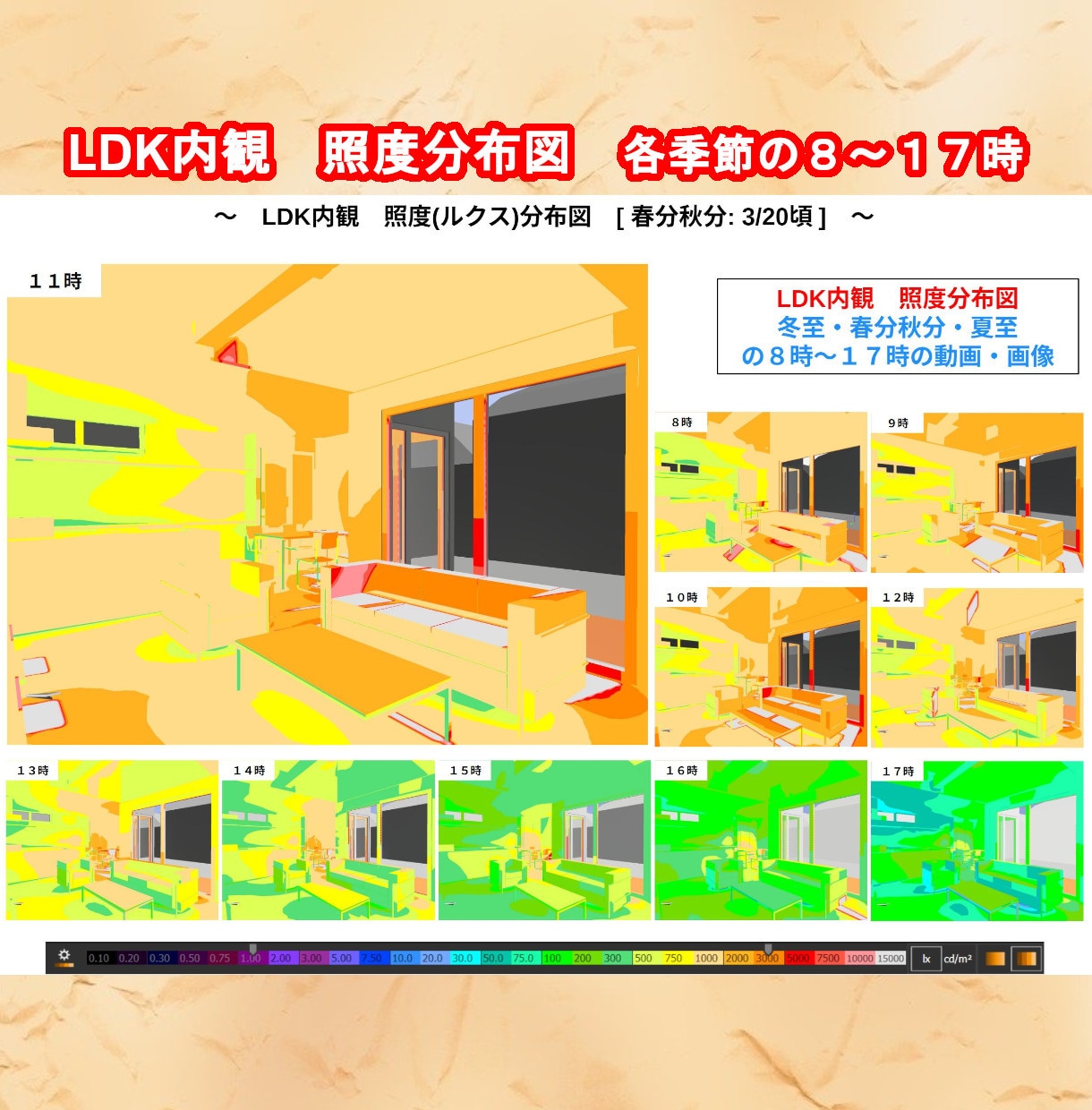 後悔しない計画プランの日当りシュミレーションします 周囲建物を考慮した心地良い日当り照度を検証改善アドバイス イメージ5