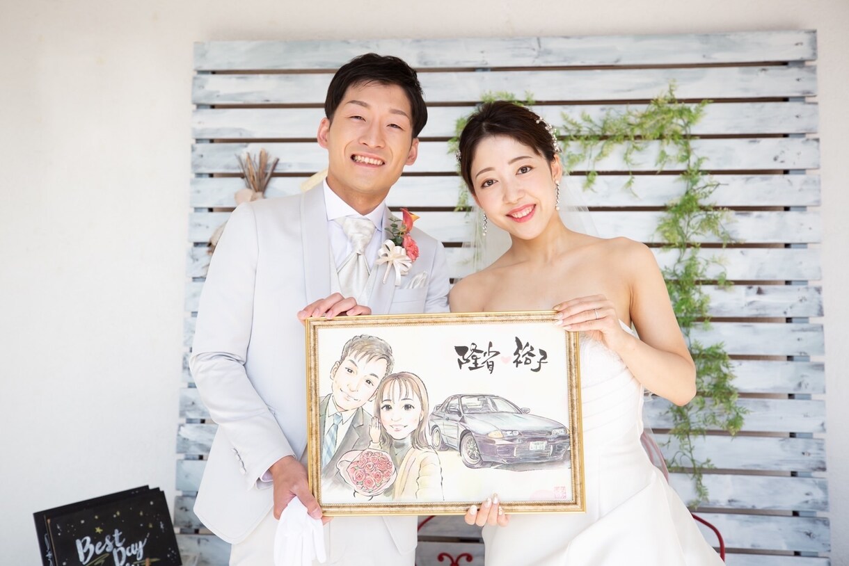 プレゼントに！お二人の似顔絵描きます 還暦祝いやウエディングに、大変喜ばれています イメージ1