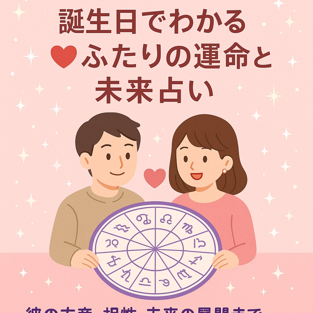 二人の愛のゆくえ！誕生日から見る恋愛＆未来ます 結ばれる運命？すれ違う恋？ふたりの未来を深く占います。 イメージ1