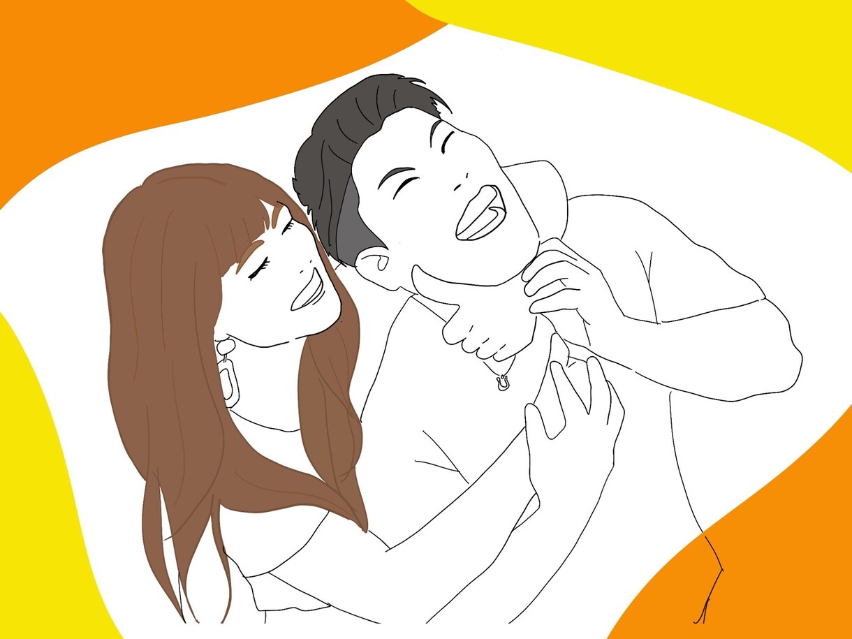 SNSのアイコン、結婚式などで使える似顔絵ます 結婚式のタピストリー、贈り物に添えたり、喜ばせるアイテム イメージ1