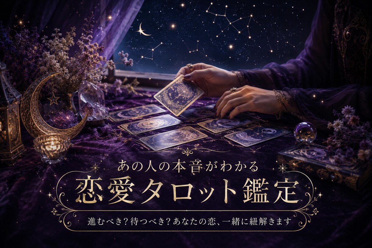 あの人の本音がわかる恋愛タロット鑑定します 「進むべき?待つべき?」あなたの恋、一緒に紐解きます イメージ1