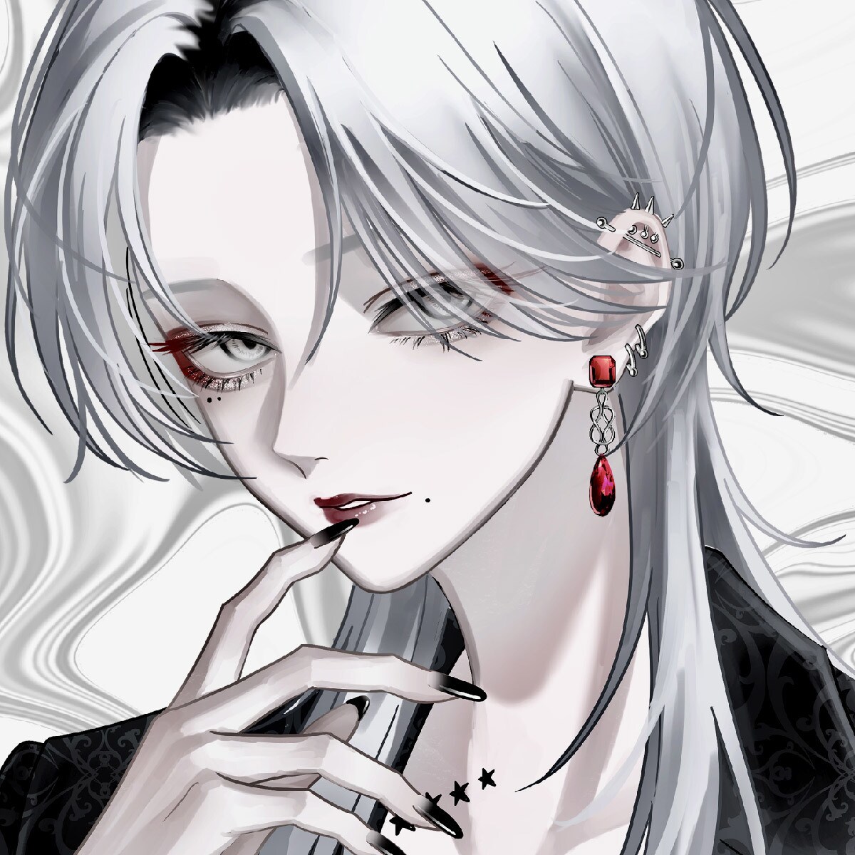 ダウナー・サブカル系のアイコンイラストを制作します 影のある魅力的なキャラクターをお届けいたします イメージ4