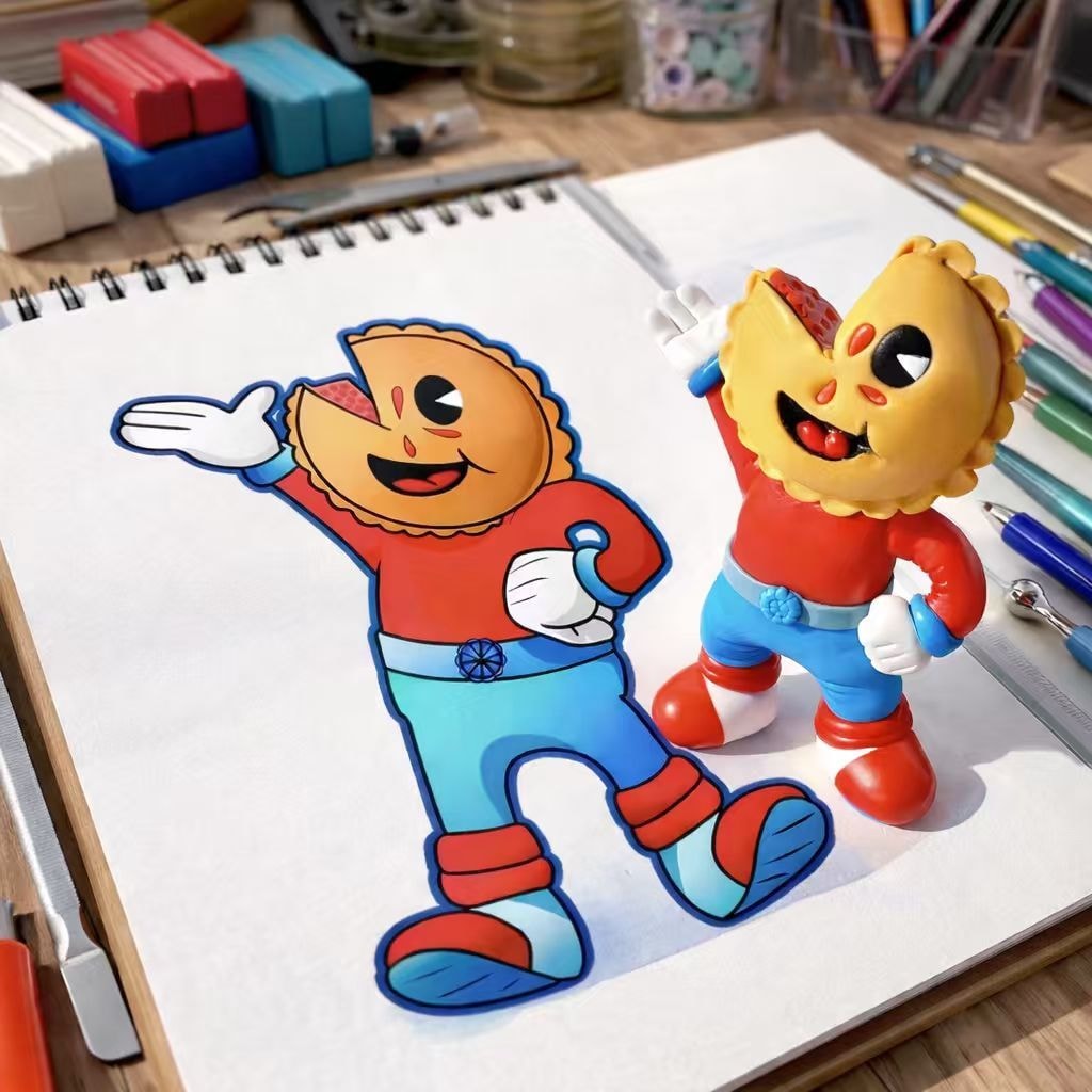 子どもの絵を立体化｜オーダーメイドフィギュア作ます 誕生日・成長記念・卒園卒業祝いに。完全手作りの一点物です イメージ6