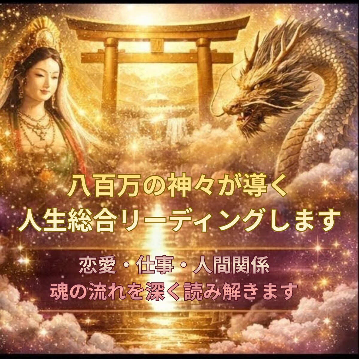八百万の神々が導く人生総合リーディングします 恋愛・仕事・人間関係魂の流れを深く読み解きます イメージ1