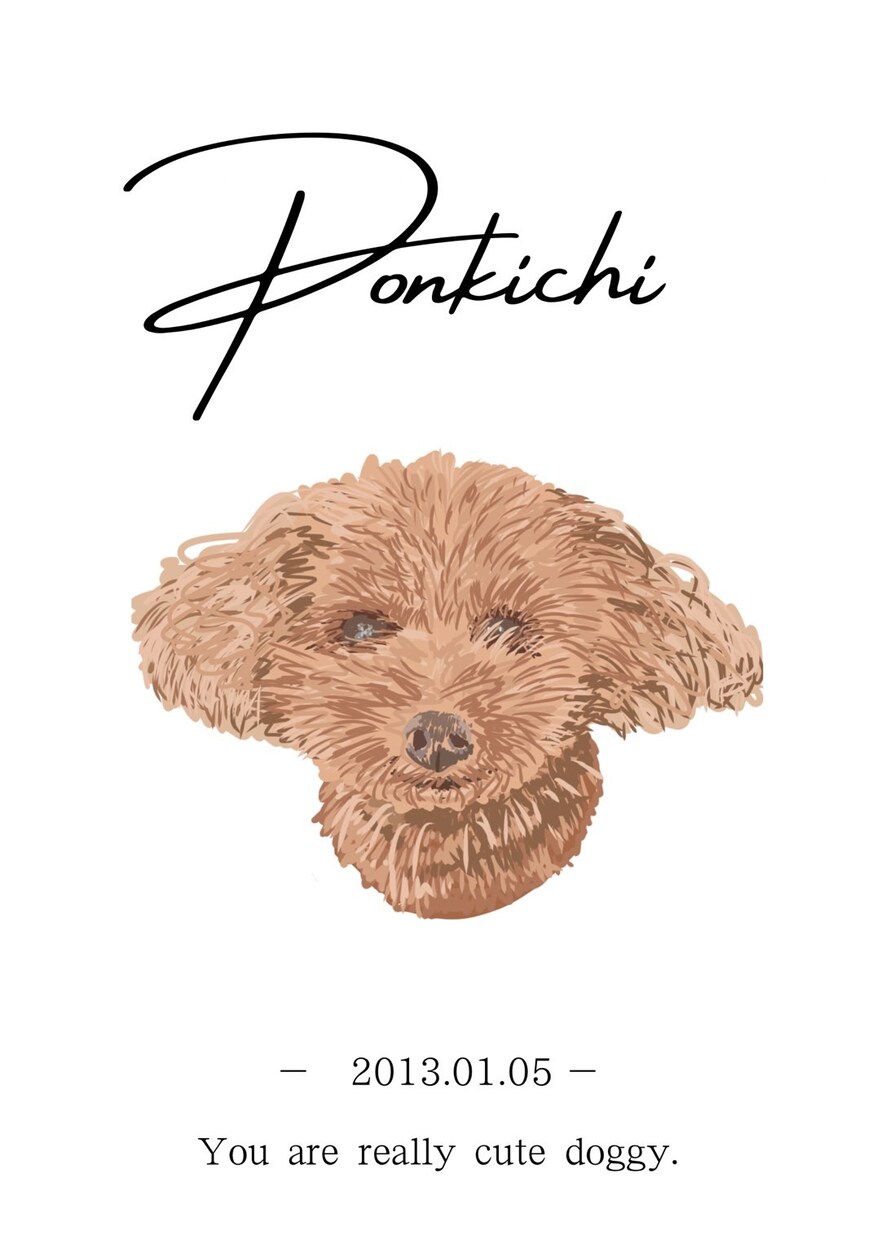 シンプルで柔らかい似顔絵描きます ヒヤリングしっかりとする想いがこもった似顔絵 イメージ6