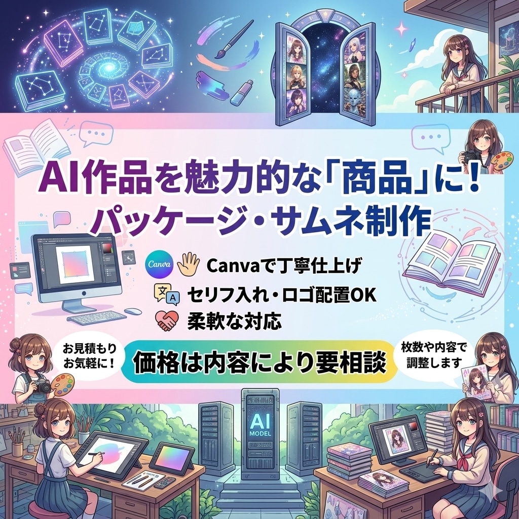 aiイラスト等のセリフ入れます 依頼大歓迎！柔軟に対応する画像編集パートナー。 イメージ1