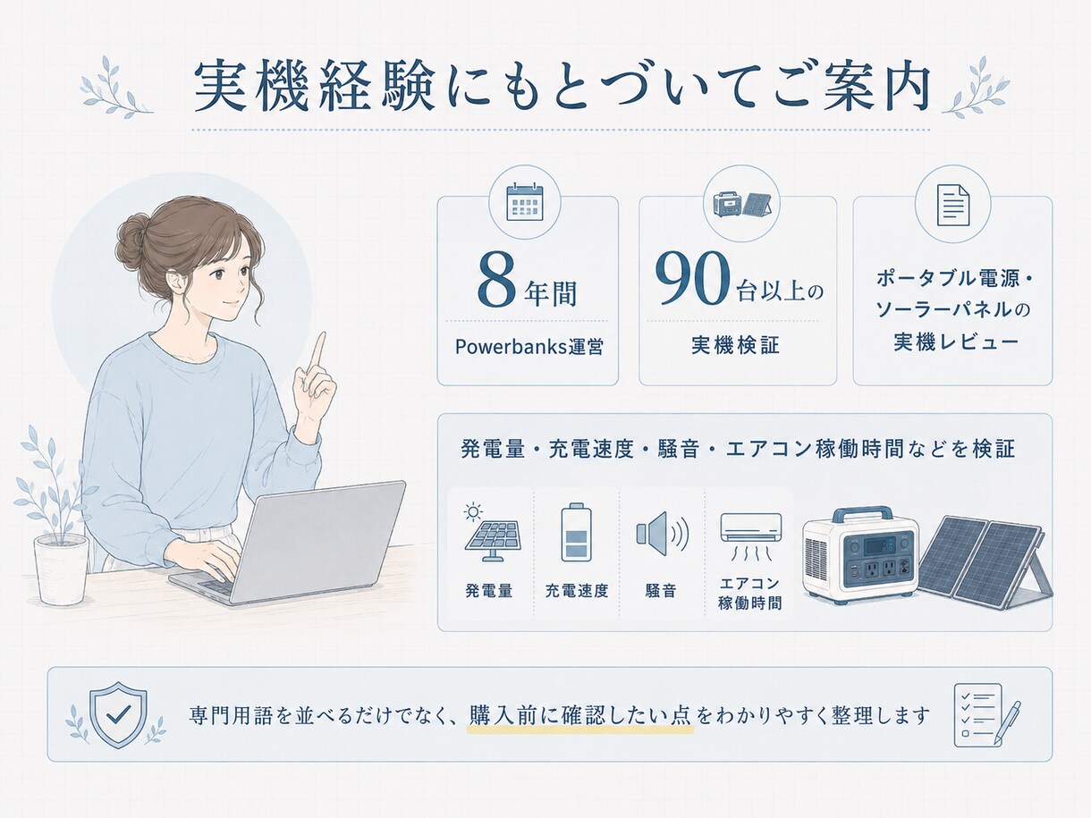 ポータブル電源とソーラーパネルの接続を診断します 8年間90台以上の実機経験で接続診断 イメージ5