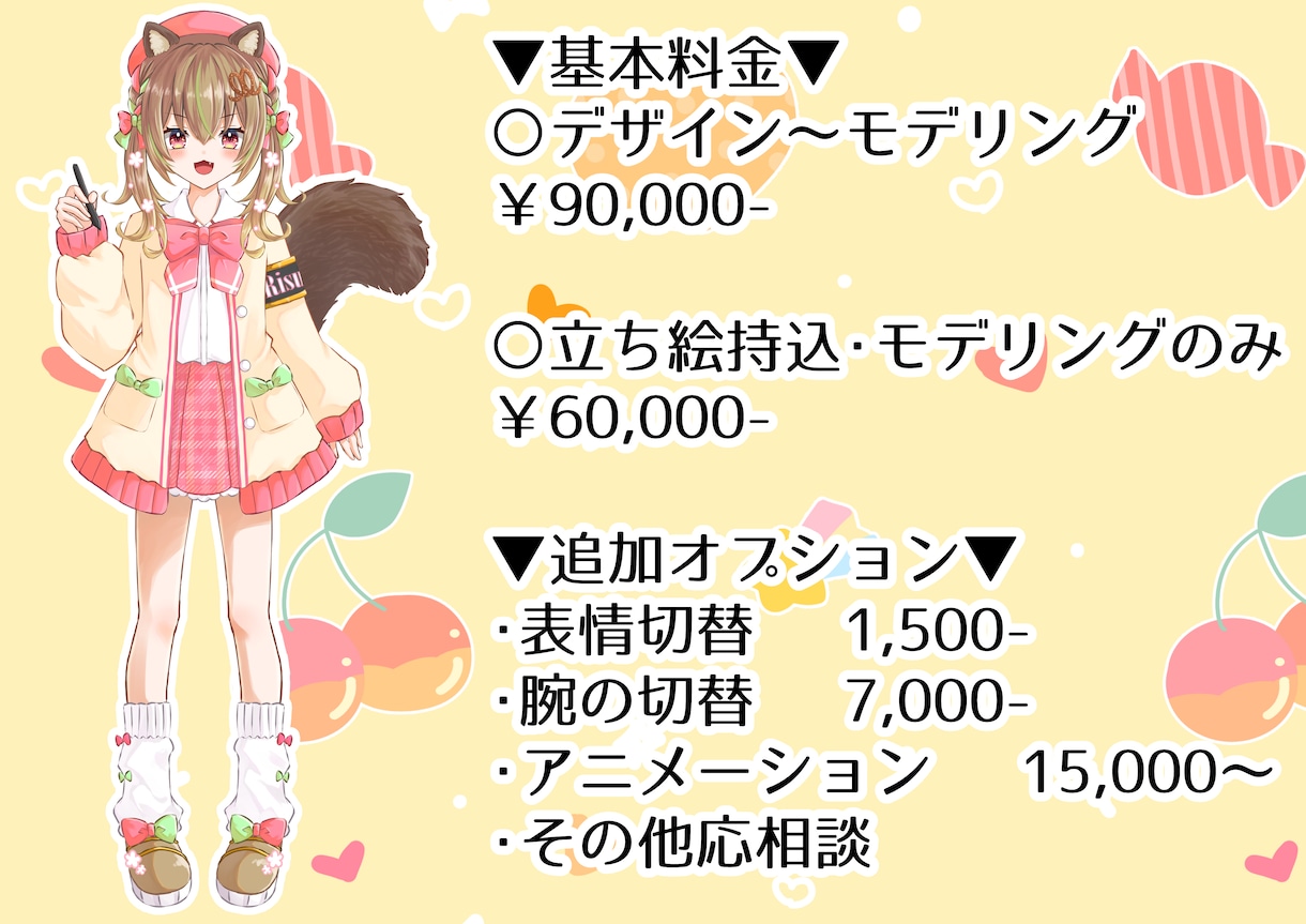 VtuberのLive2Dを制作致します Vtuber向けのLive2Dモデルを安価で提供致します！ イメージ2