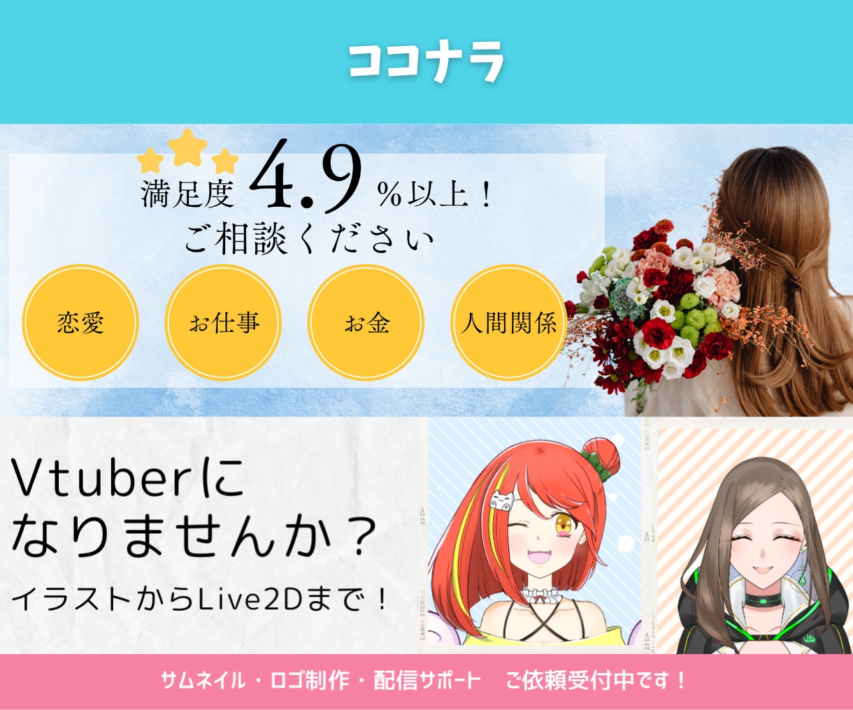 web広告やサムネイルに！画像作成を代行します ココナラ商品ページやYouTubeサムネイル、Web広告に！ イメージ5