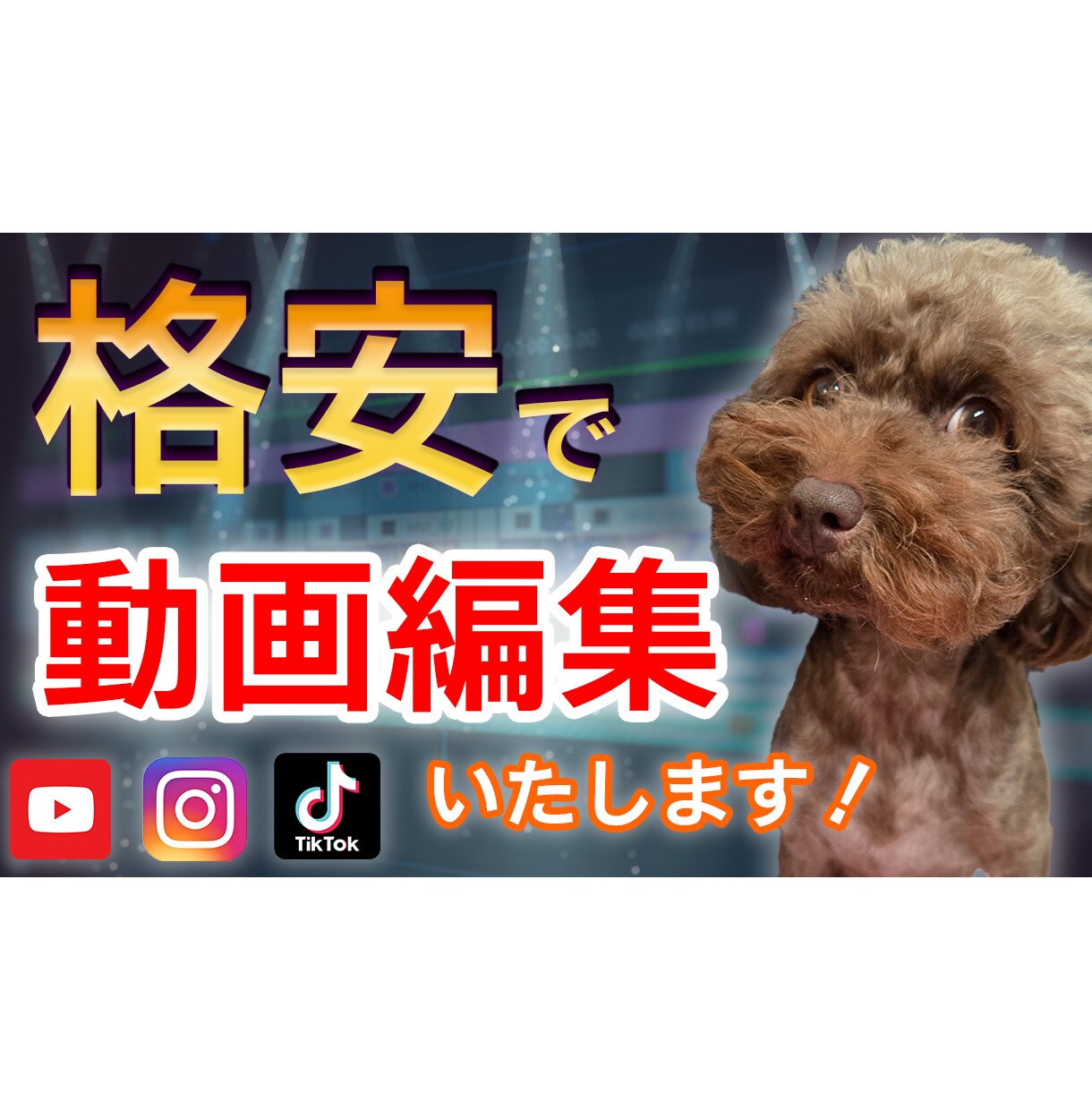 動画編集を！！！格安！！！で対応いたします 少しでもご興味のある方はメッセージお待ちしております！ イメージ1