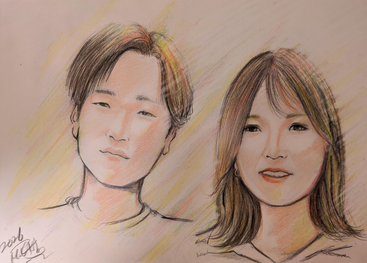 記念品に世界で一枚の絵をプレゼントしませんか？ます 写真からご要望の人物/ペットの似顔絵を描き イメージ6