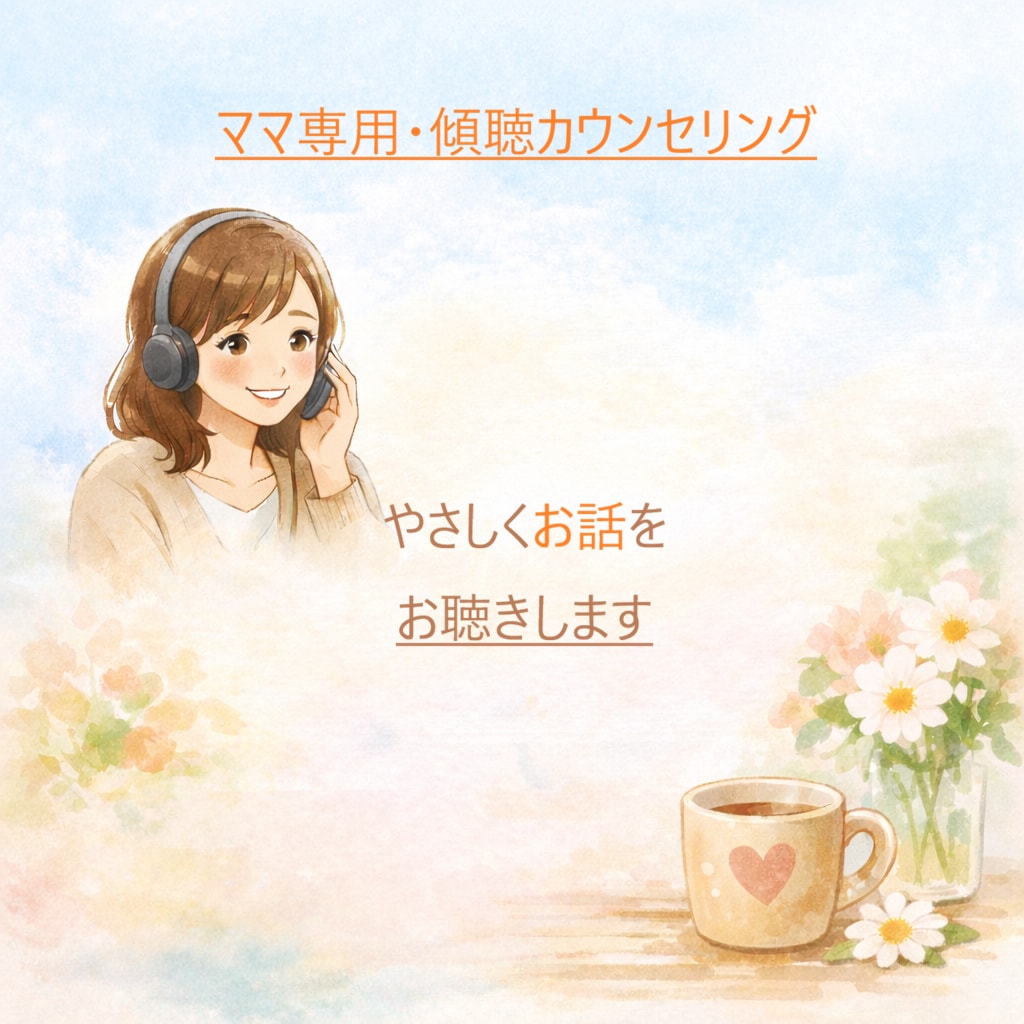 ママ専用❤️優しく共感＊気持ちをお聴きします 心がいっぱいになる前に、話してみませんか イメージ1