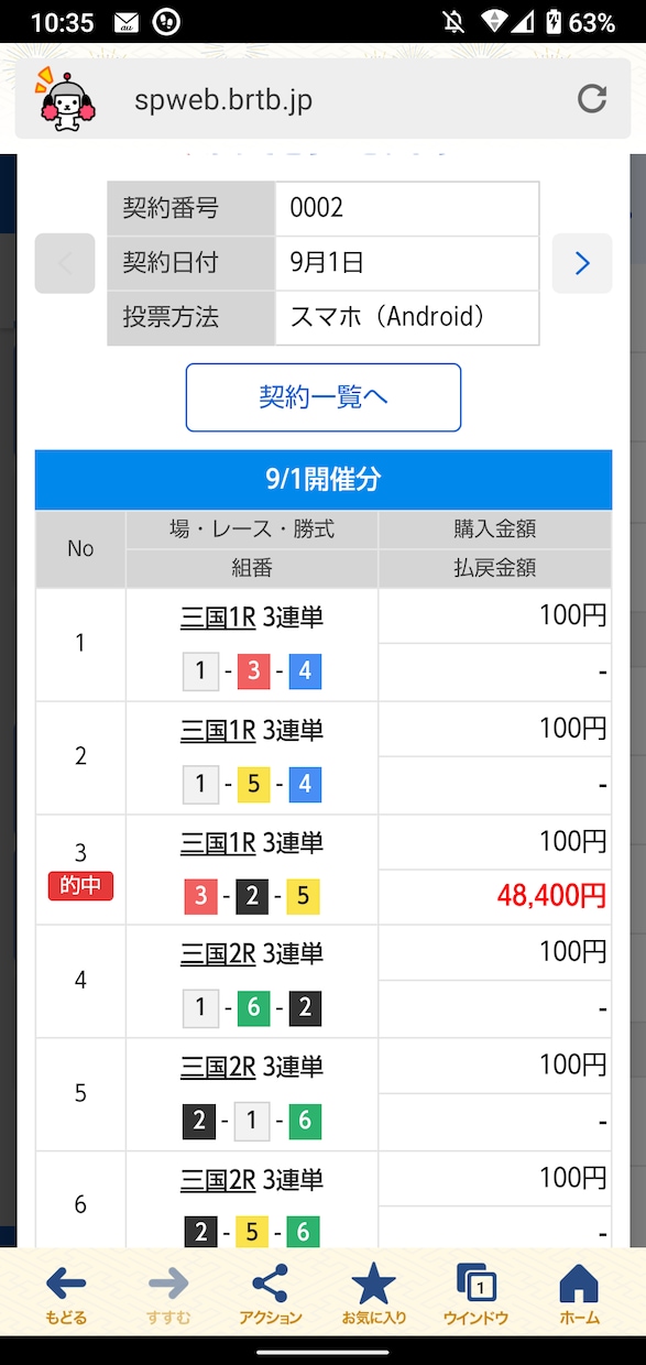 競艇予想中穴以上万舟狙い20レース3点提供します 3日連続万舟的中！33860円13520円24560円 イメージ8