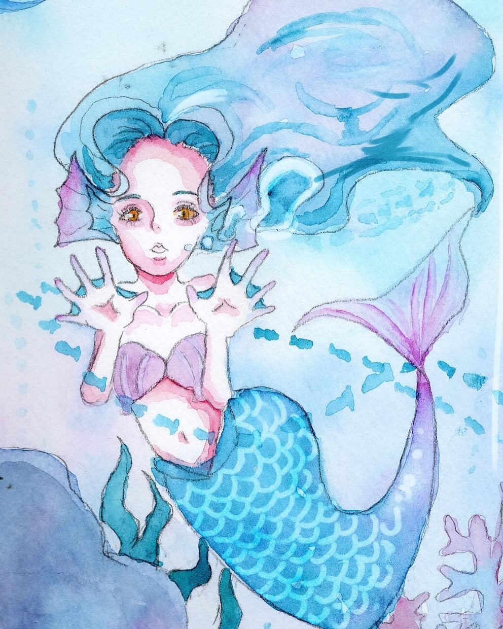 水彩絵の具で独特なイラストをお描きします 男女どちらも可！アイコン、サムネ、挿絵などイラスト全般 イメージ1