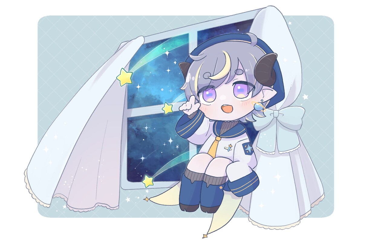 頭身が選べる！可愛いデフォルメイラスト描きます 配信者様歓迎⭐︎オプションの表情差分は2種類で＋500円！ イメージ4