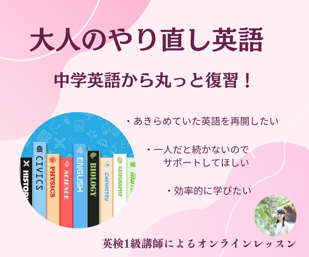 大人のやり直し英語　中学英語から丸っと復習します 何から始めていいか分からない人のための基礎英語レッスンです イメージ1