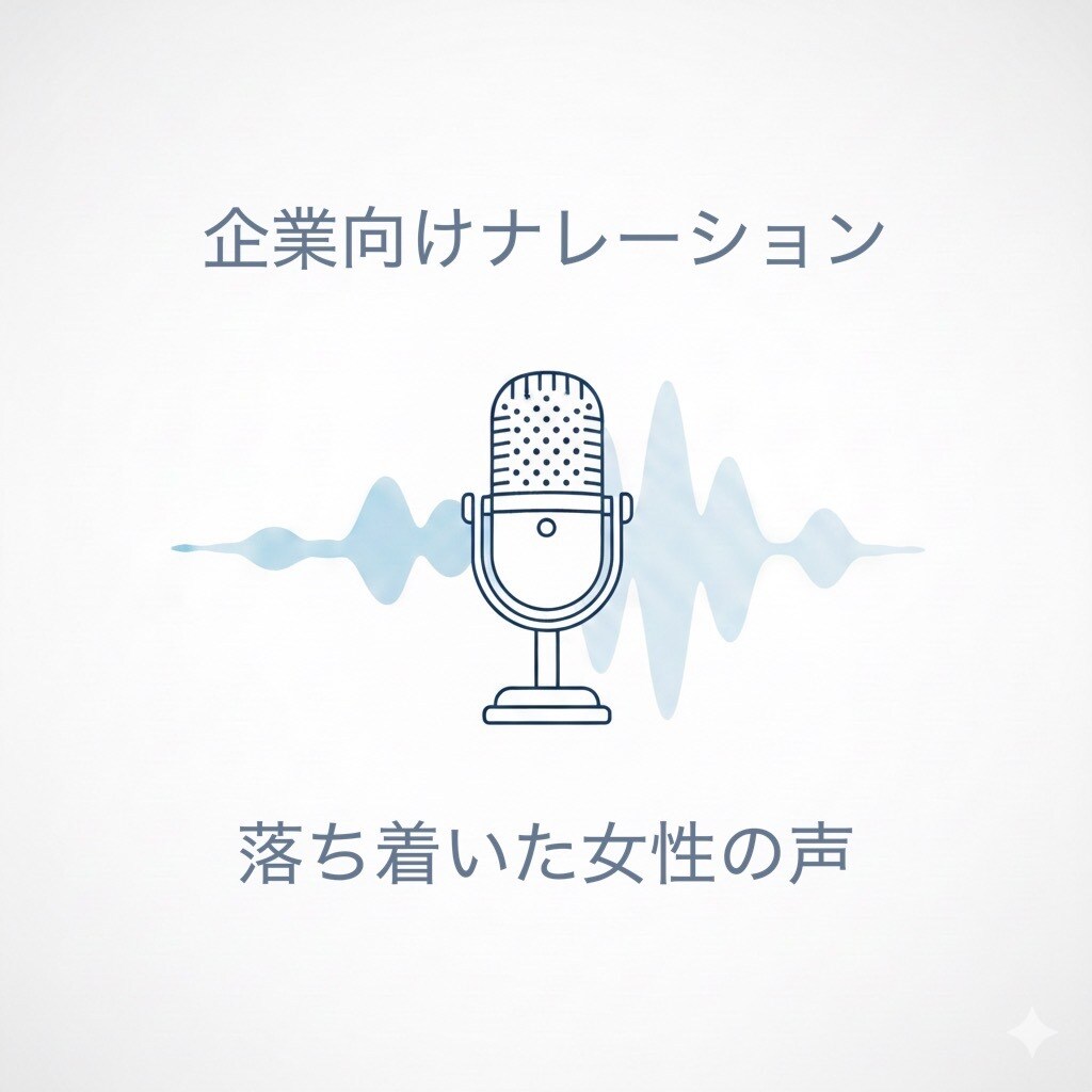 企業向けの落ち着いた女性ナレーションをします 元NHKキャスター経験を活かした安心感のある声 イメージ1