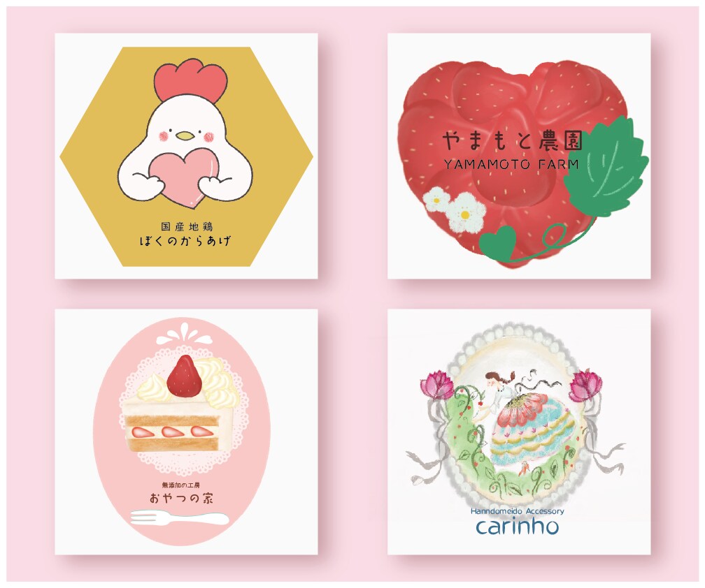 印象的でかわいいロゴ作成致します あなたの想い形にします！シンプルなものから可愛いものまで★ イメージ3