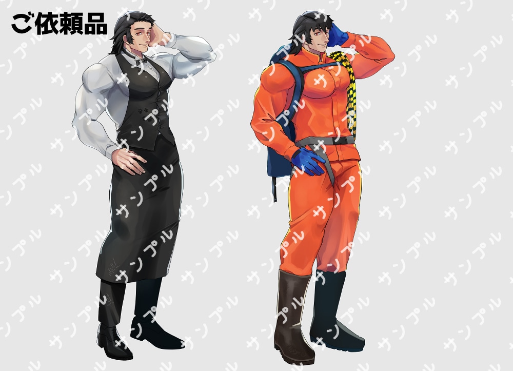 カッコイイ男性キャラクターの立ち絵描きます 貴方のこんな子欲しい！を力強く魅力的な姿でデザイン！ イメージ4