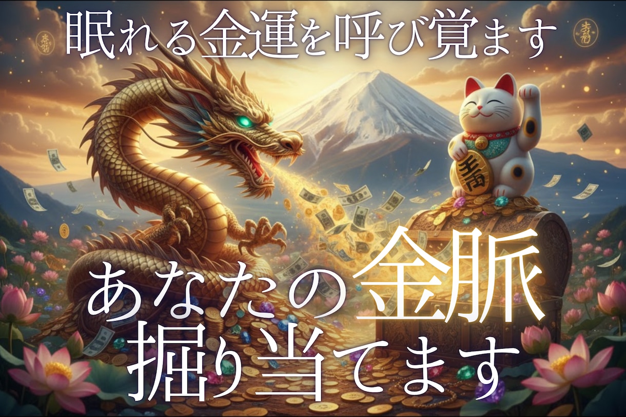 眠れる金運を呼び覚まします 当たりすぎ注意！あなたの金脈を掘り起こします！ イメージ1